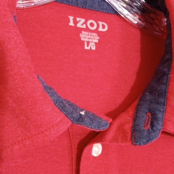 Izod red polo shirt men size large - Picture 4 of 10
